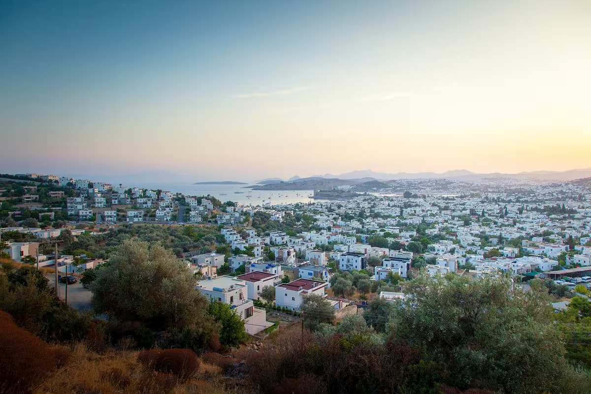 панорама полуострова Бодрум; региональное изображение для трансфера в Bodrum Region